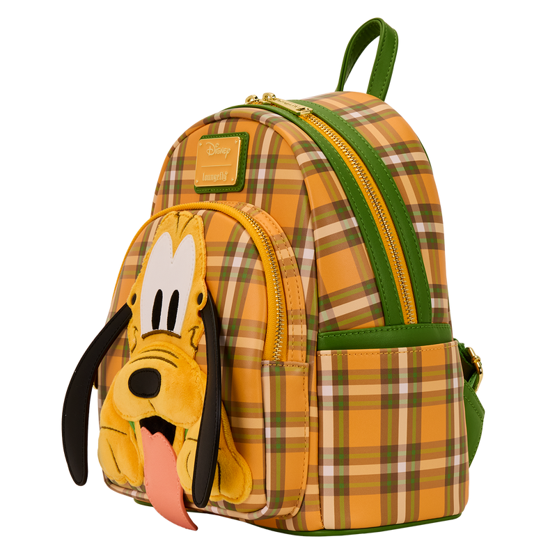 Pluto 95th Anniversary Disney Loungefly Plaid Mini Backpack  display picture 1