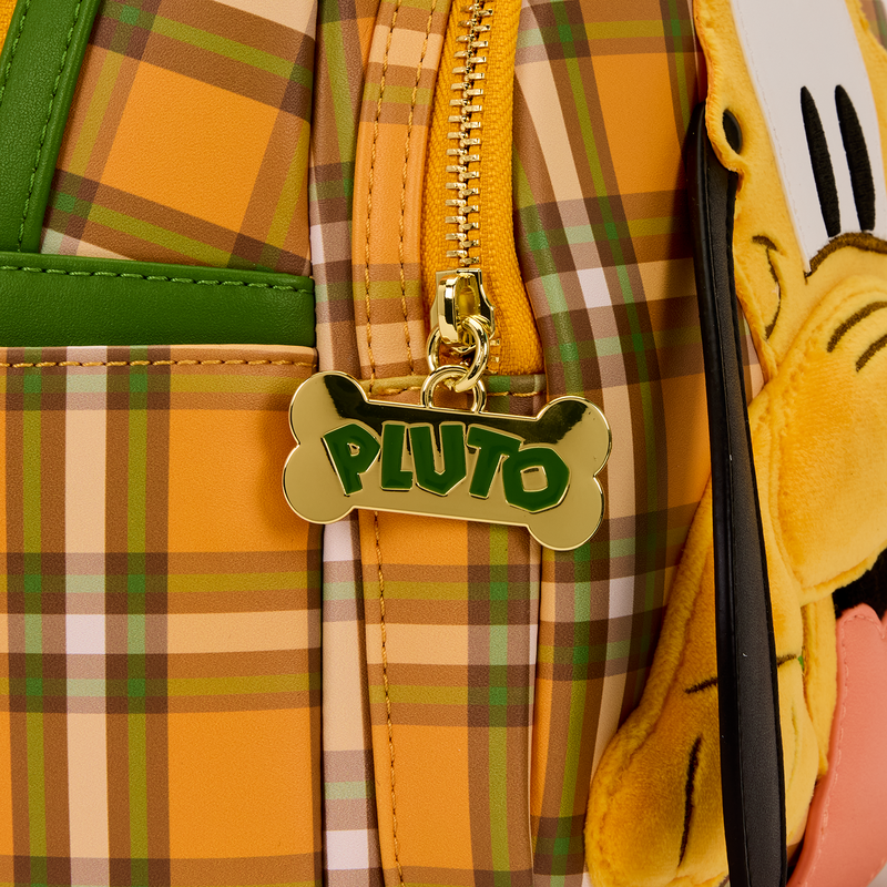 Pluto 95th Anniversary Disney Loungefly Plaid Mini Backpack  display picture 1